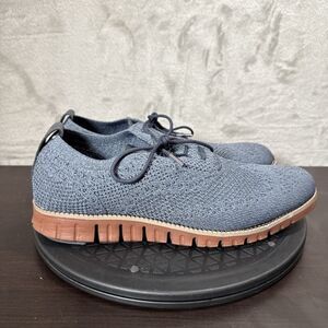 Cole Haan Zerogrand Shoes Blue Wingtop Oxford Stitchlite C35616 Mens Size 8.5